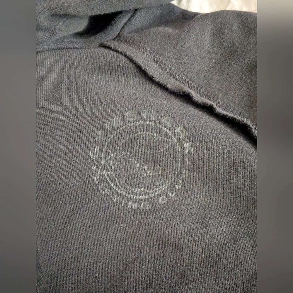 Gymshark Cropped Cotton Blend Hoodie - Raw Edge Hem - Raglan Sleeves - Picture 3 of 9